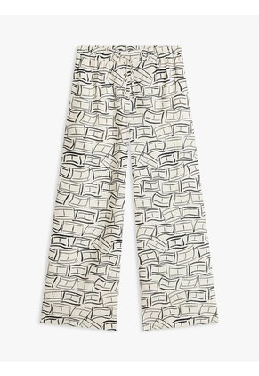 Pantalón Blanco Amplio De Pierna Ancha Tommy Hilfiger