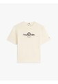 Camiseta Amarilla Amplia Con Logo Y Escudo Bordado Tommy Hilfiger de Tommy Hilfiger