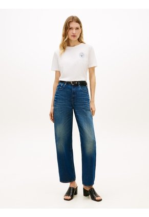Camiseta Blanca De Corte Regular Con Logo Gráfico En El Pecho Tommy Hilfiger