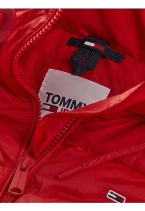 Chaqueta De Corte Cropped Con Logo Mujer Rojo Tommy Jeans