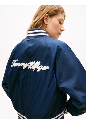 Chaqueta Multicolor Bomber Que Repele El Agua Con Logo Tommy Hilfiger