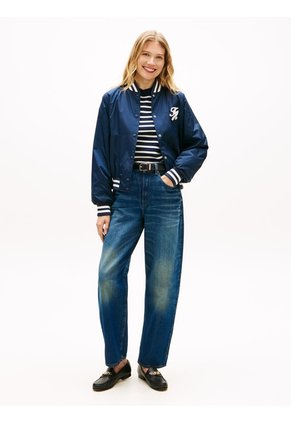 Chaqueta Multicolor Bomber Que Repele El Agua Con Logo Tommy Hilfiger