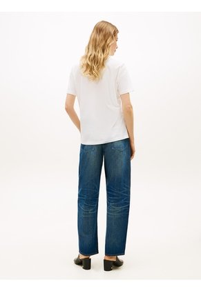 Camiseta Blanca De Corte Regular Con Logo Gráfico En El Pecho Tommy Hilfiger