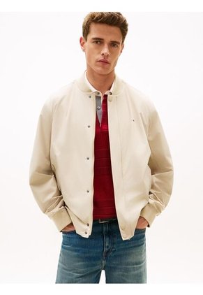Chaqueta Beige Bomber Performance Repelente Al Agua Tommy Hilfiger