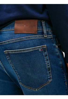Jeans Azul Bleecker Slim Con Efecto Usado Tommy Hilfiger
