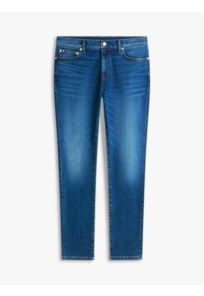 Jeans Azul Bleecker Slim Con Efecto Usado Tommy Hilfiger