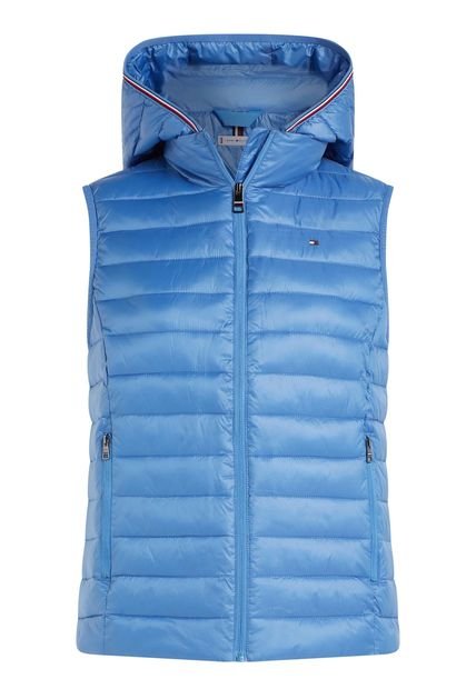 Chaleco Azul Claro Ligero Acolchado Para Mujer Tommy Hilfiger