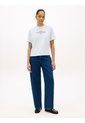 Camiseta Azul Amplia Con Logo Y Escudo Bordado Tommy Hilfiger de Tommy Hilfiger