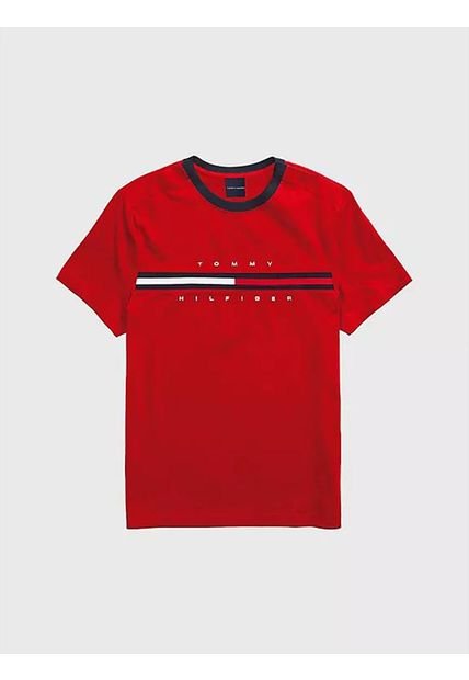 Camiseta - Adaptive De Rayas Signature Tommy Hilfiger