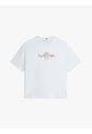 Camiseta Azul Amplia Con Logo Y Escudo Bordado Tommy Hilfiger de Tommy Hilfiger