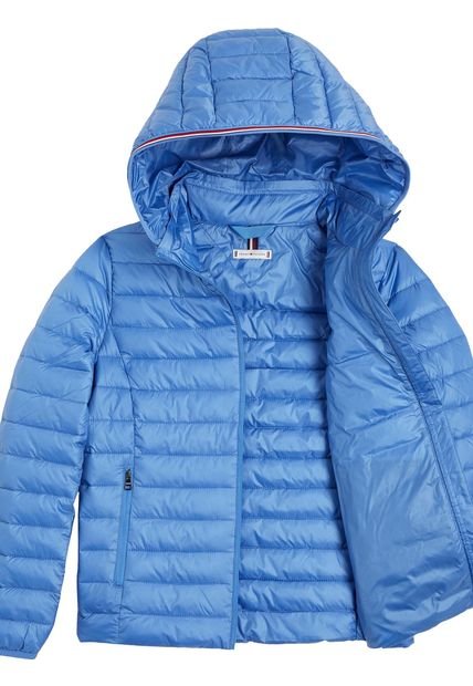 Chaqueta Azul Ligera Acolchada Para Mujer Tommy Hilfiger