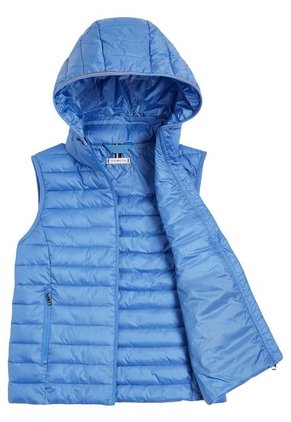 Chaleco Azul Claro Ligero Acolchado Para Mujer Tommy Hilfiger