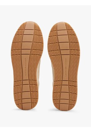 Tenis Beige Deportivos Híbridos De Ante Tommy Hilfiger
