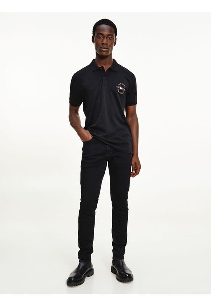 Polo Icons De Corte Regular Negro Tommy Hilfiger
