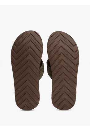 Sandalias Verde Con Tiras Tejidas Tommy Hilfiger