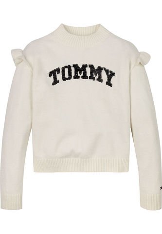 Saco Blanco Niña Tejido Con Logo De Lentejuelas Tommy Hilfiger Tommy Hilfiger