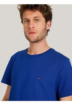 Camiseta Azul Essential Con Logo Tommy Hilfiger