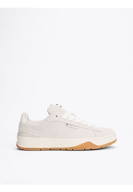 Tenis Gris De Ante Con Cordones Tommy Hilfiger
