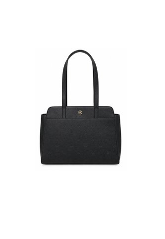 Bolso Negro Tote Con Monograma TH Tommy Hilfiger Tommy Hilfiger