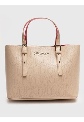 Bolo Rosado Mini Shopper Con Logo Metalizado Tommy Hilfiger