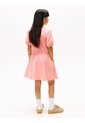 Vestido Rosa Manga Corta Con Tejido De Saco Tommy Hilfiger de Tommy Hilfiger