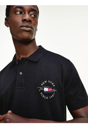 Polo Icons De Corte Regular Negro Tommy Hilfiger