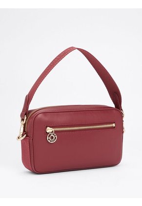 Bolso Rojo De Hombro Con Insignia Del Monograma TH Tommy Hilfiger
