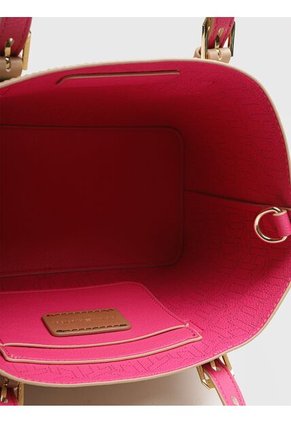 Bolo Rosado Mini Shopper Con Logo Metalizado Tommy Hilfiger