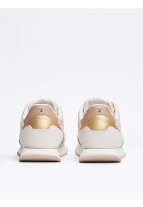 Tenis Beige Con Paneles Mixtos Tommy Hilfiger