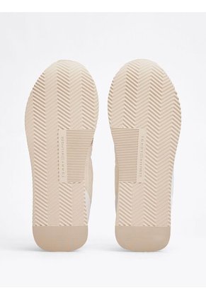 Tenis Beige Con Paneles Mixtos Tommy Hilfiger