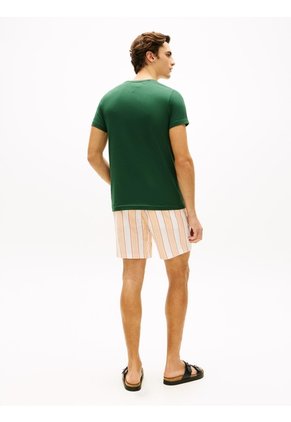 Camiseta Verde De Cuello Redondo Y Corte Extra Slim Tommy Hilfiger