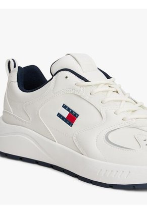 Tenis Blanco De Running Con Suela Dentada Tommy Hilfiger