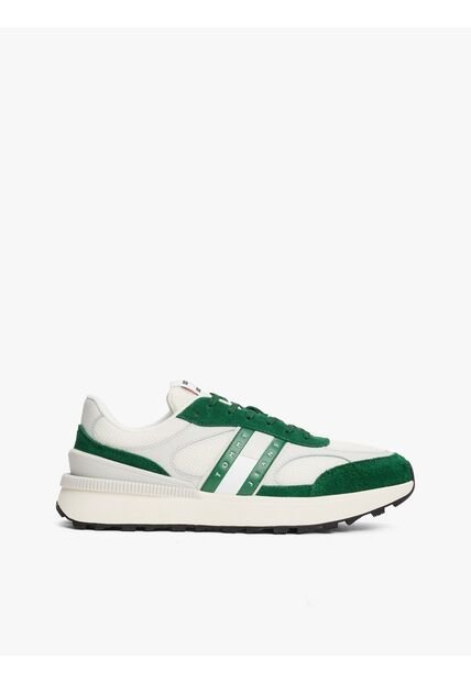Tenis Verde Color Block Estilo Running Tommy Hilfiger