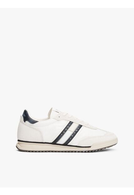 Tenis Negro De Running Con Mezcla De Texturas Tommy Hilfiger
