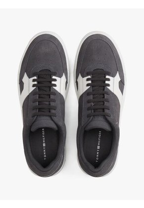 Tenis Gris Con Mezcla De Texturas Tommy Hilfiger