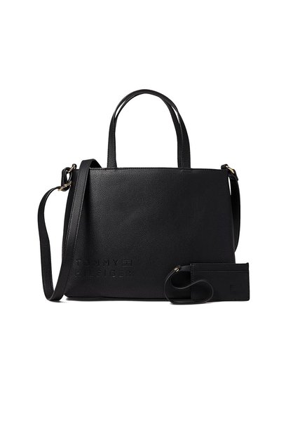 Bolso Negro Satchel Con Monedero Extraible Tommy Hilfiger