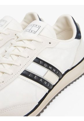 Tenis Negro De Running Con Mezcla De Texturas Tommy Hilfiger