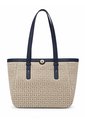Bolso Beige Tote Con Estampado Monograma TH Tommy Hilfiger de Tommy Hilfiger