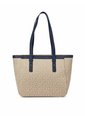 Bolso Beige Tote Con Estampado Monograma TH Tommy Hilfiger de Tommy Hilfiger