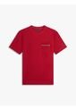 Camiseta Roja Global Stripe Con Bolsillo Tommy Hilfiger de Tommy Hilfiger