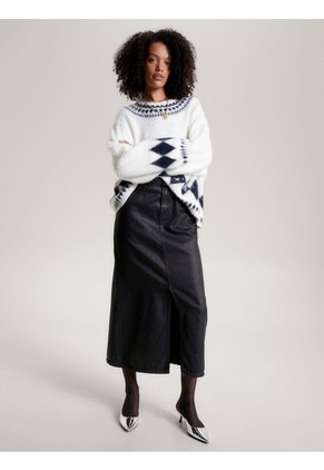 Falda Denim Jeans Midi Revestida Tommy Hilfiger