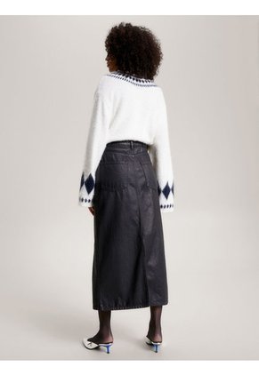 Falda Denim Jeans Midi Revestida Tommy Hilfiger