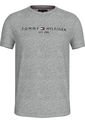Camiseta Gris Con Logo Bordado En El Pecho Tommy Hilfiger de Tommy Hilfiger