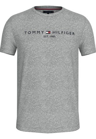 Camiseta Gris Con Logo Bordado En El Pecho Tommy Hilfiger Tommy Hilfiger