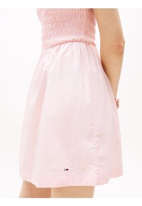 Vestido Multicolor Corto Evasé De Cuello Halter Tommy Jeans