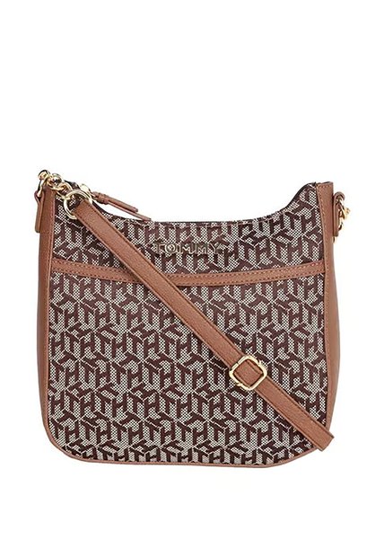 Bolso Marrón Cruzado De Silueta Curva Tommy Hilfiger