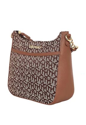 Bolso Marrón Cruzado De Silueta Curva Tommy Hilfiger