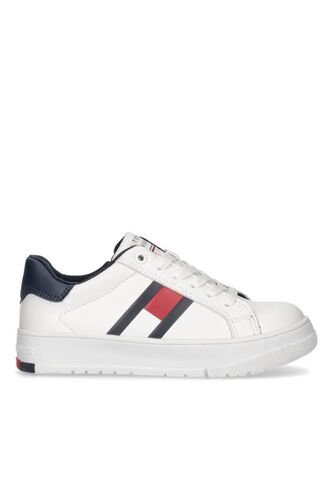 Tenis Blanco De Corte Bajo Con Cordones Tommy Hilfiger Tommy Hilfiger