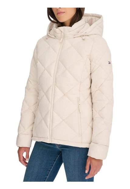Chaqueta Blanca Con Capota Tommy Hilfiger