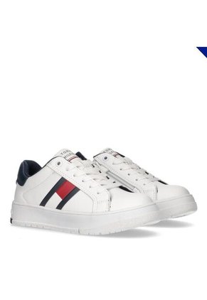 Tenis Blanco De Corte Bajo Con Cordones Tommy Hilfiger